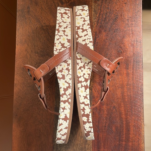 Tory Burch miller Cloud Sandals burnt CUOIO REVERIE 5.5 ditzy brown flor… - Picture 4 of 9